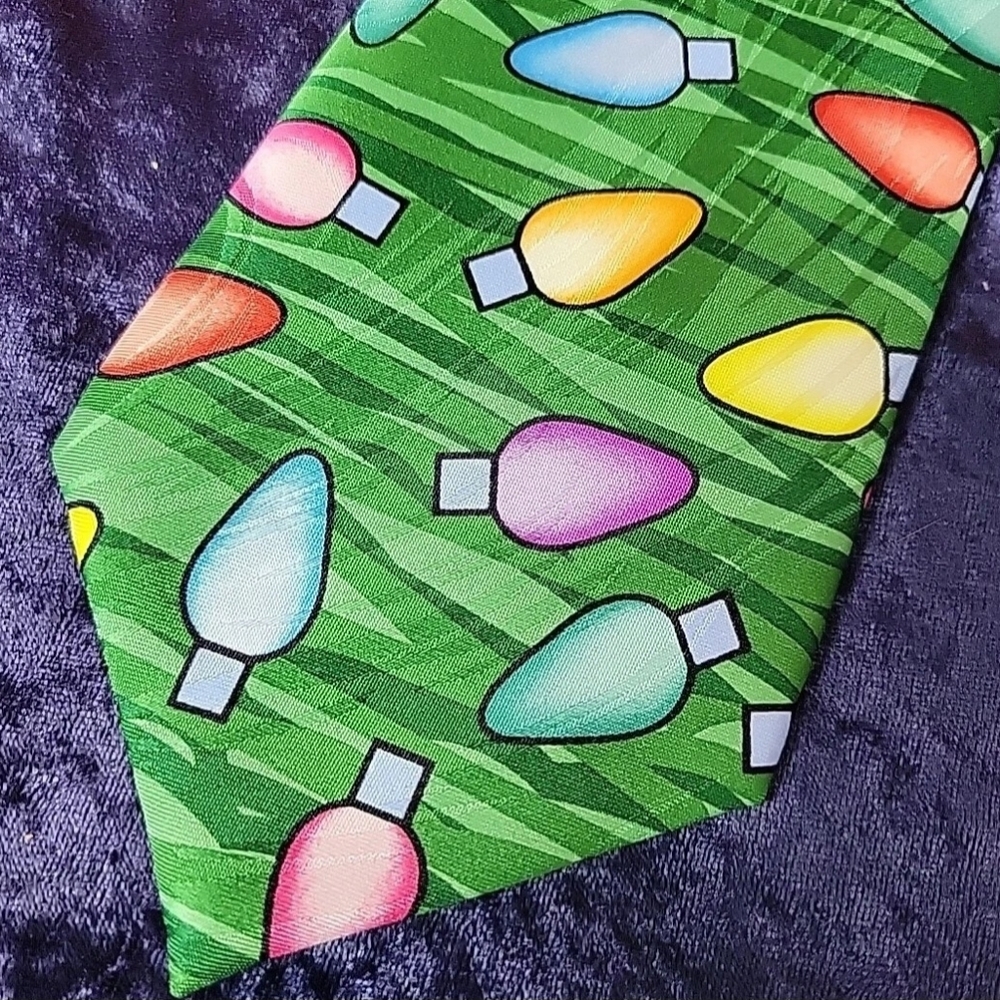 Keith Daniels 4" Width Necktie 100% Polyester 4"x57" Christmas Lights NWT